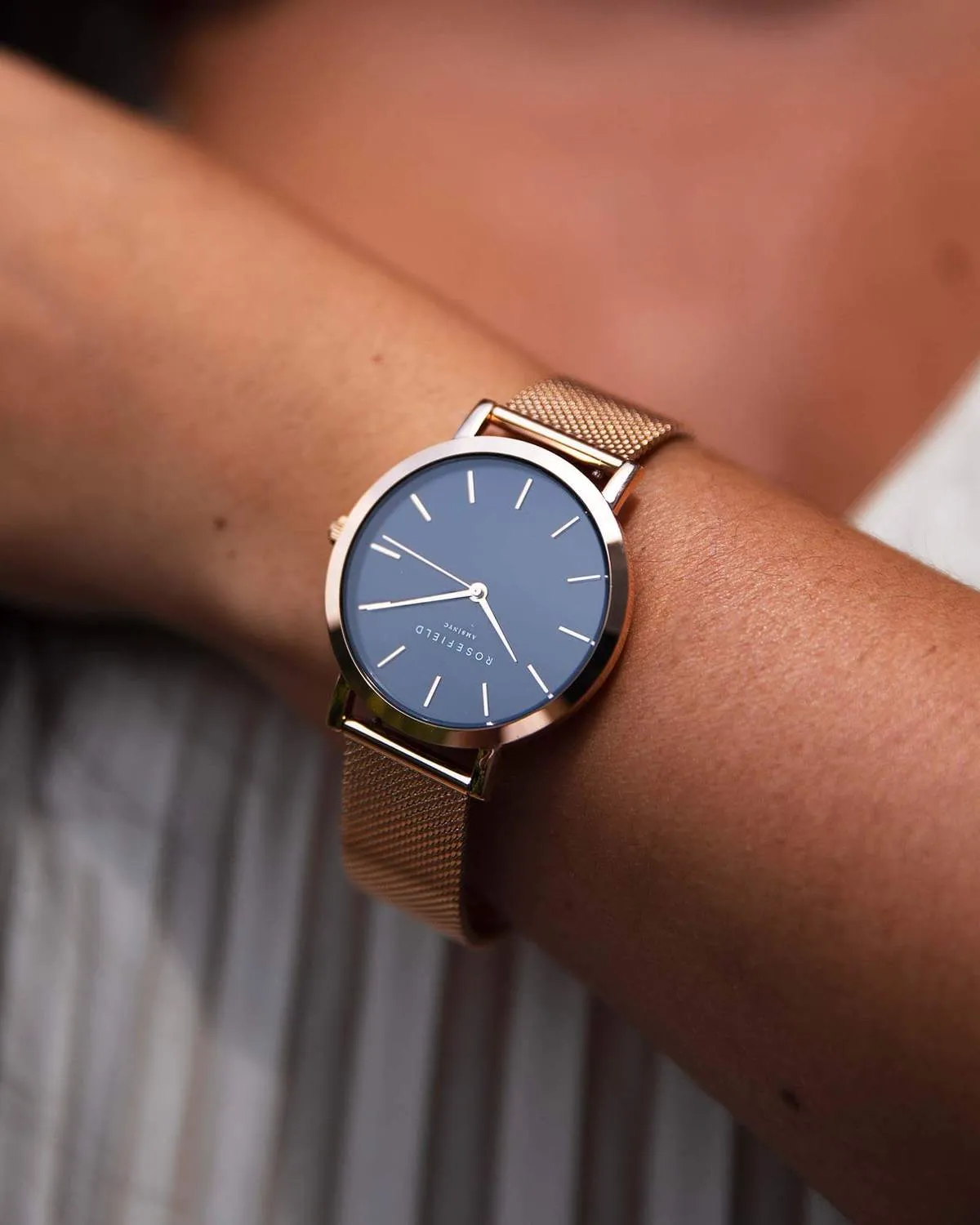 Mercer Watch - Black Rosegold