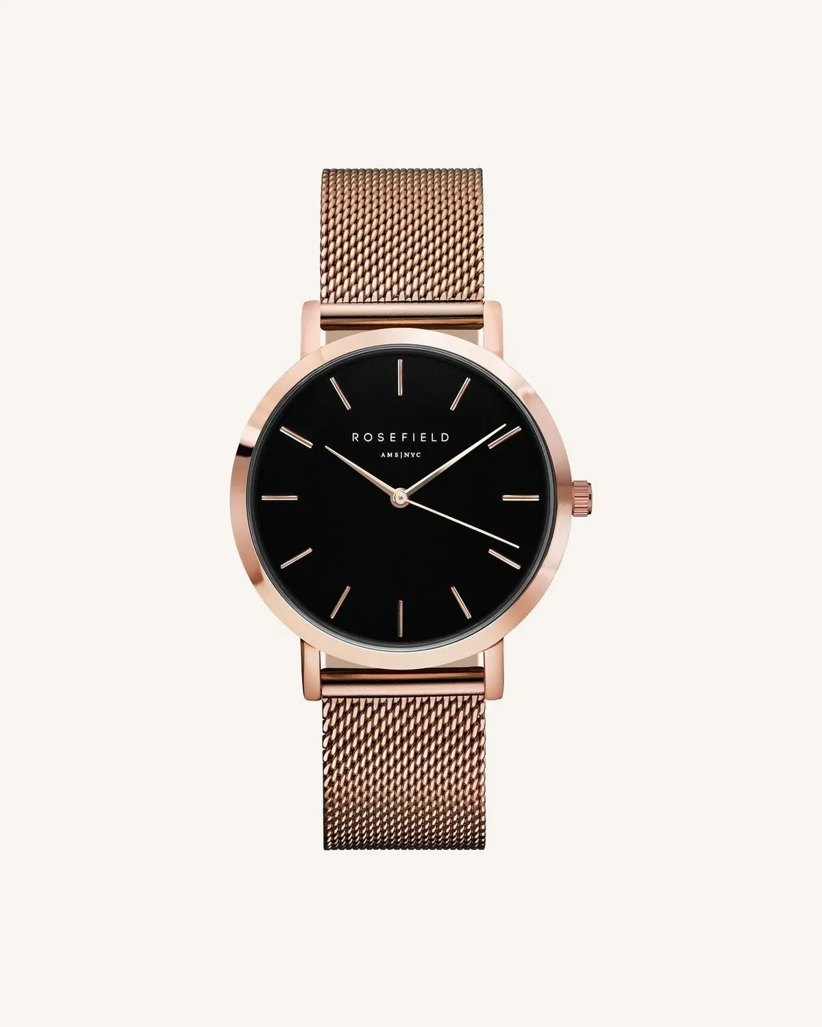 Mercer Watch - Black Rosegold