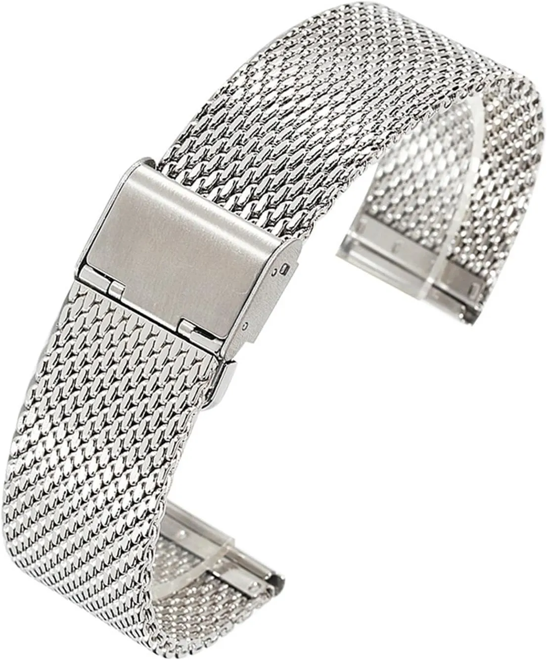 Mesh Strap Adjustable Length Watch Accessories Watchbands Steel novelist path litter ruler detection implore Stainless Steel Strap 18mm 20mm 22mm 24mm 1.0 Thick Wire 