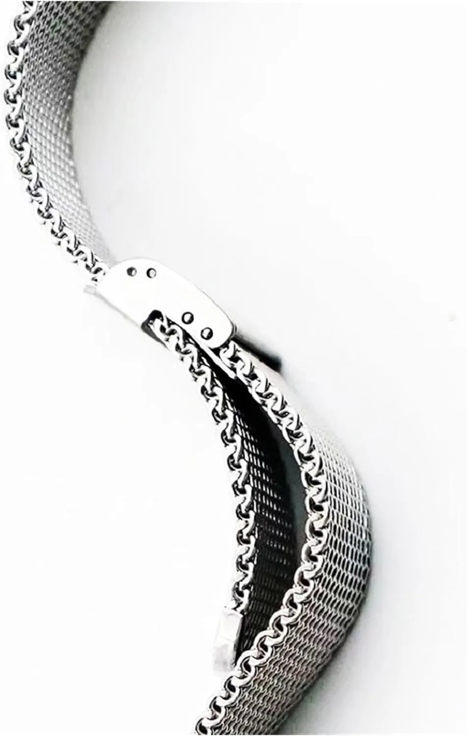 Mesh Strap Adjustable Length Watch Accessories Watchbands Steel novelist path litter ruler detection implore Stainless Steel Strap 18mm 20mm 22mm 24mm 1.0 Thick Wire 