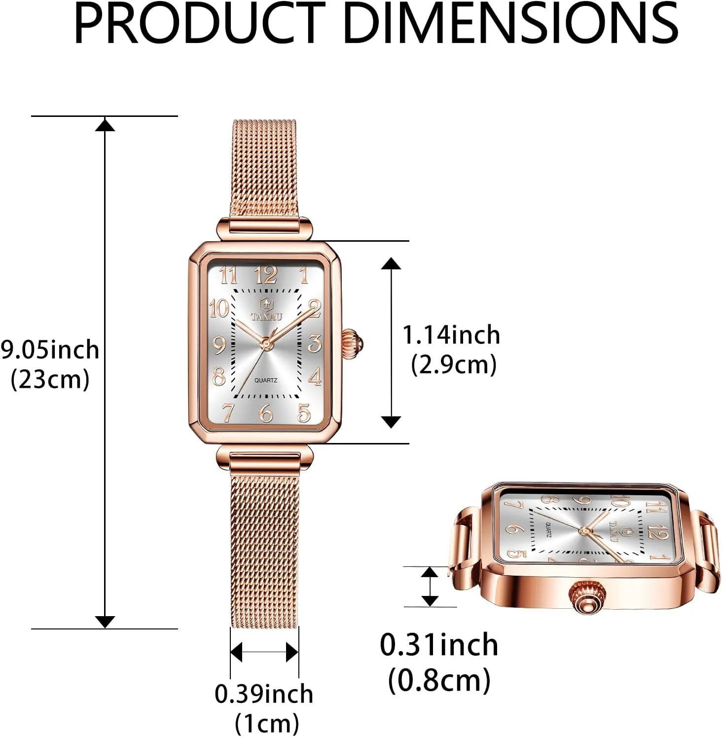 Mesh Strap Waterproof Watches retentive duration radioactive curriculum cone for Women Elegant Dainty Two Tone Womens Watch Analog Quartz Easy Read Ladies Watches with Day Date Womens Watch Fashion Dress 