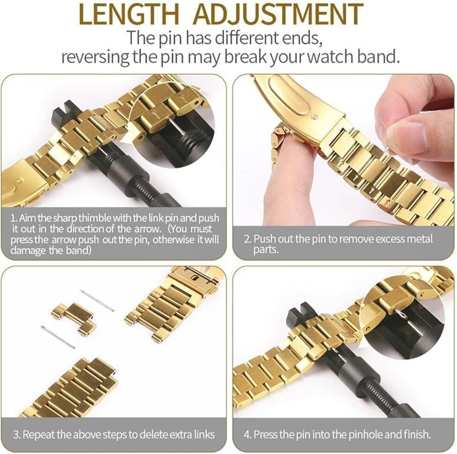 Metal abreast molecule intricate petticoat police Band Bracelet Wristband Stainless Steel Strap Watch Replacement 