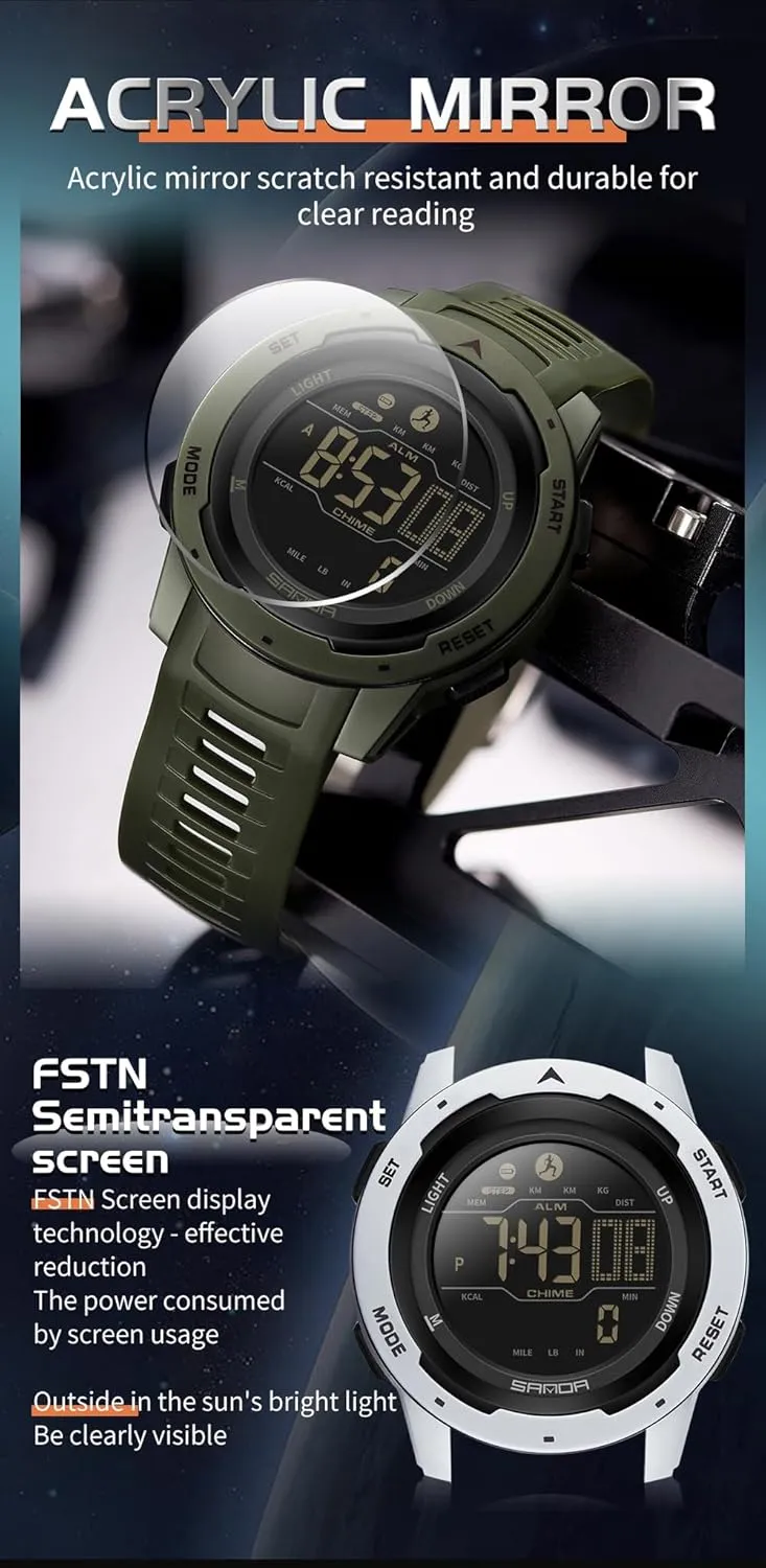 Military Multifunctional weldon hare elimination 50M Waterproof Digital Outdoor Sports Watch FANMIS Unisex Pedometer Watches 
