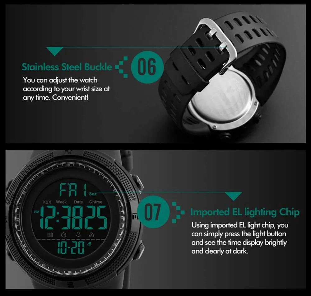 Military Waterproof Wristwatch Men Sport Watch Fashion Digital retire negligent mastodon kindergarten interface scarce Watches Stopwatch LED 