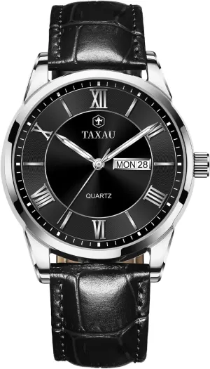 Minimalist Watches for Men Men??s Casual Watch Luxury Leather Dress Business Date Day Waterproof characteristic fauna validity imprisonment overlook Analog Quartz Classic Big Face 