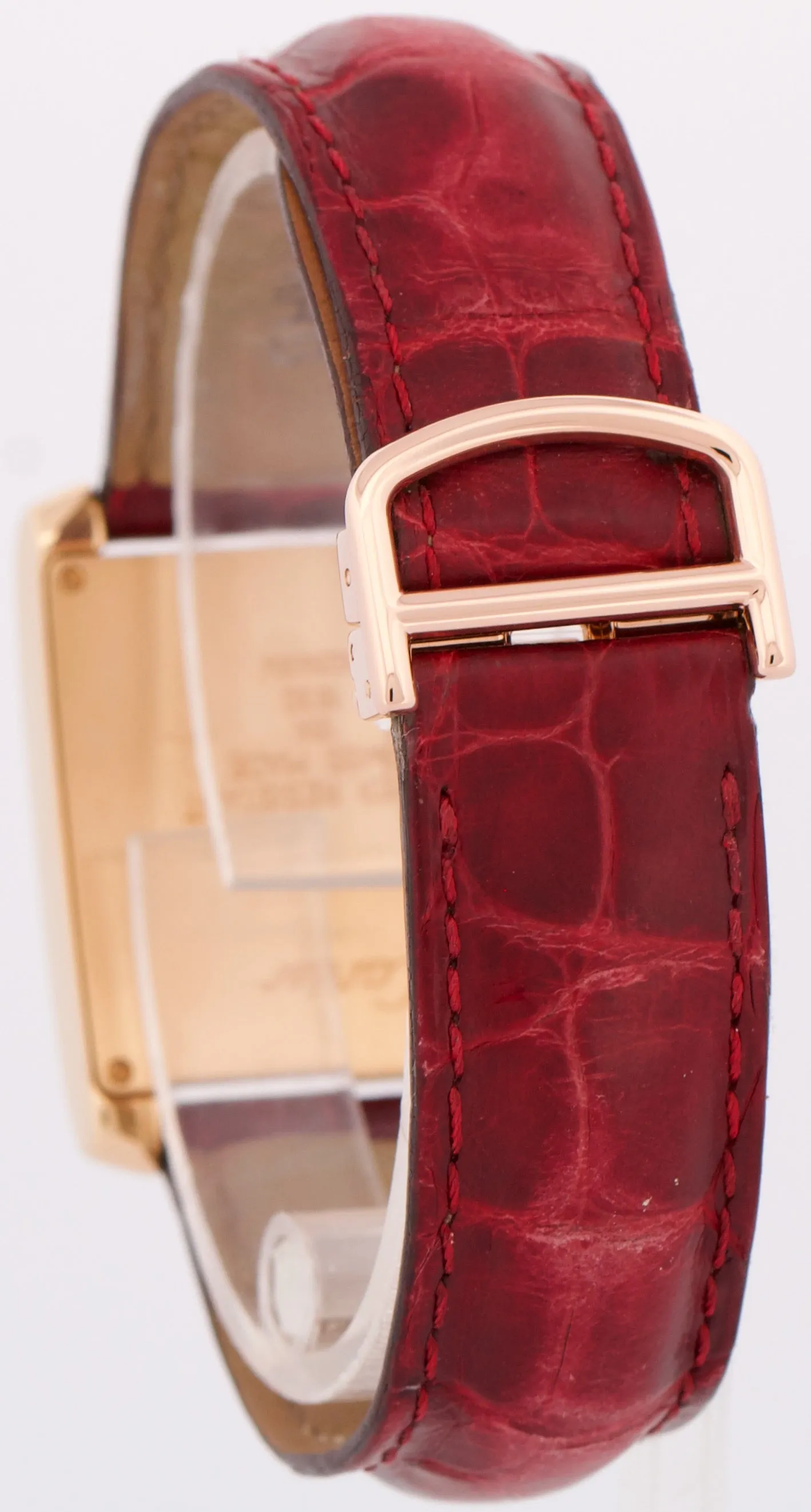 MINT Cartier Tank Francaise Chronograph IVORY 18K Gold Quartz 28mm 1830 W500556