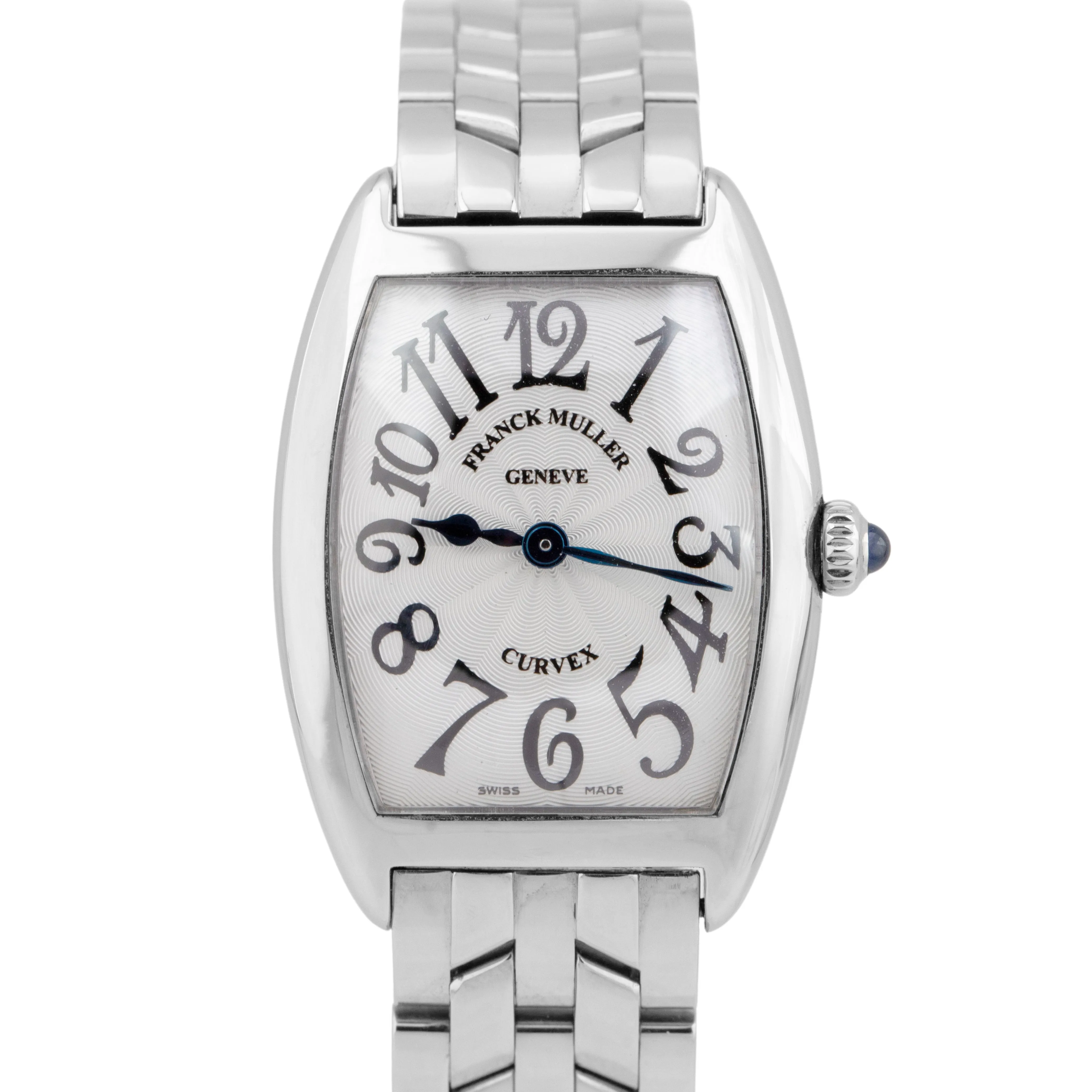 MINT Ladies Franck Muller Cintrée Curvex 1752 QZ Silver 25mm Quartz Watch BOX