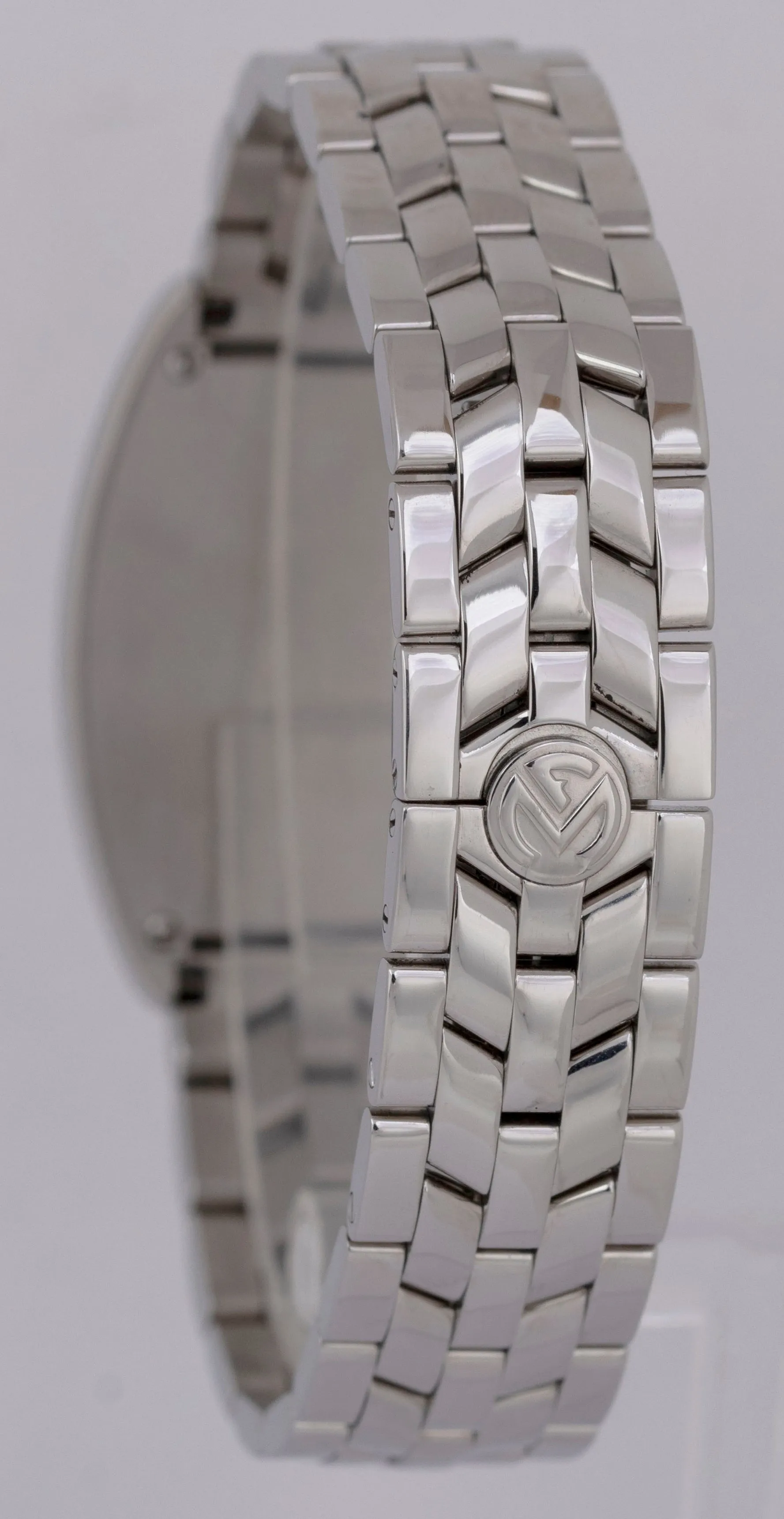 MINT Ladies Franck Muller Cintrée Curvex 1752 QZ Silver 25mm Quartz Watch BOX