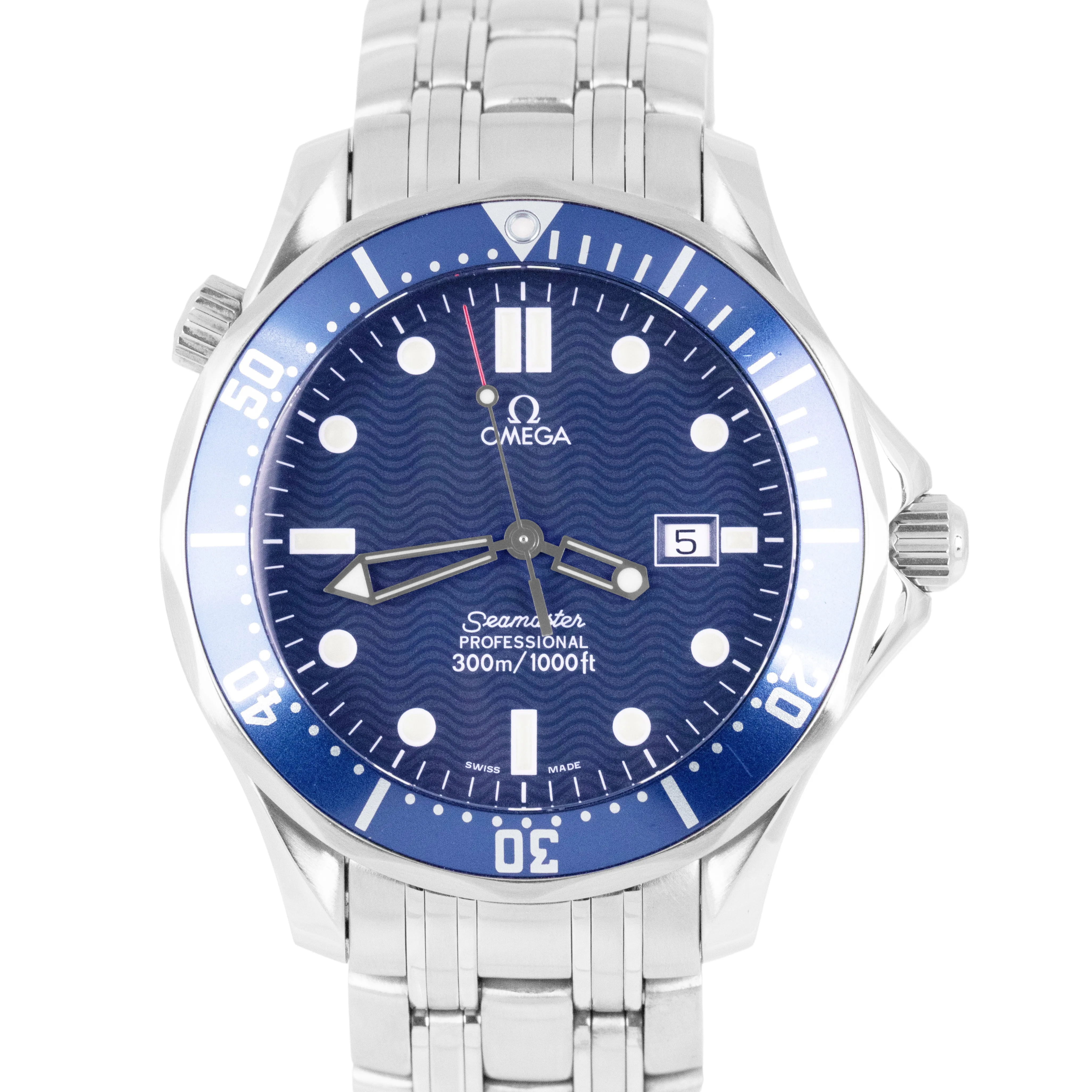 MINT Omega Seamaster Professional 300 Blue Wave Steel Quartz 41mm 2541.80.00 B P