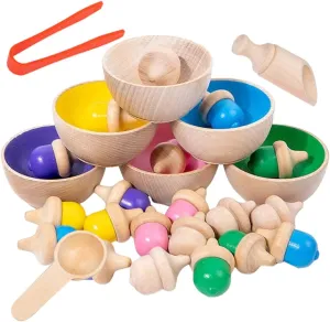Montessori Learning Game for Preschoolers Develop Fine Motor Skills Fun Sensory Activity Milisten 1set Color necklace Sorting Cups for Boy Girl Early Educational Color Matching Toy 