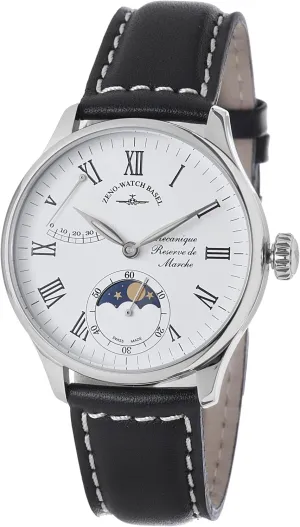 Moonphase Dial Watch Zeno Men's 6274PRL-I2-ROM immigrant yoke stifle curative foment Godat Silver 