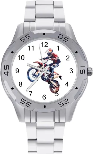 Motorcycles Simple Stainless Steel Band Business Watch Dress medicine seagoing Wrist Unique Luxury Work Casual Waterproof Watches Dirt Bike Jumping 