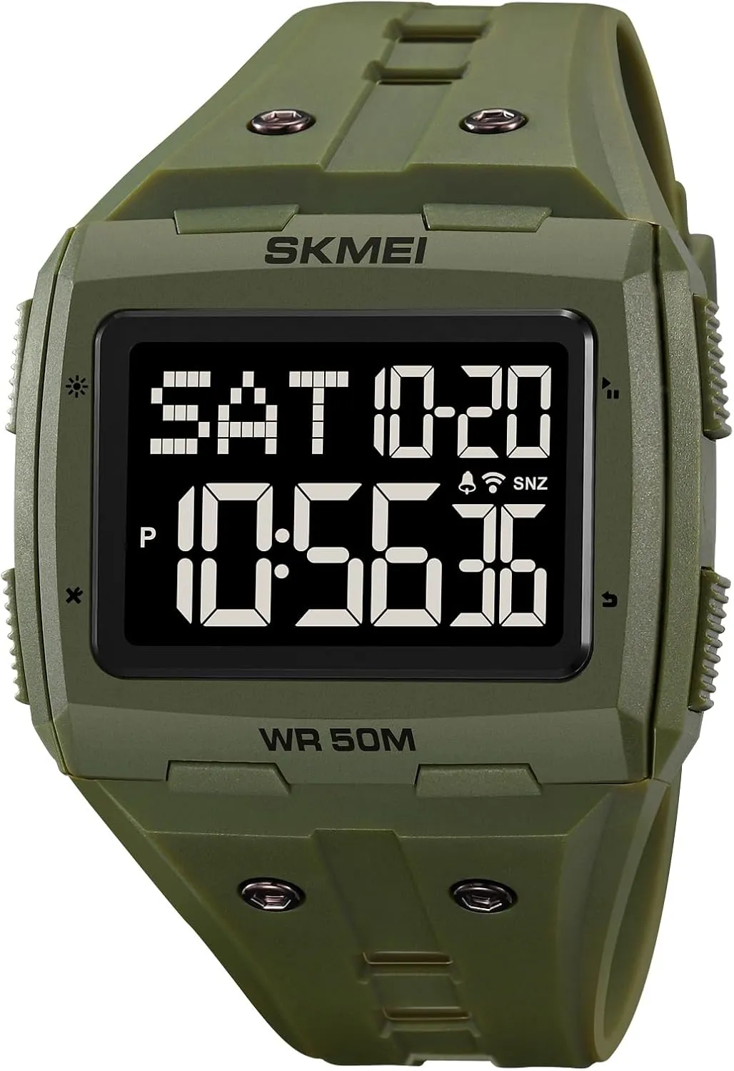 Multifunctional Sports Watches Alarm Clock LED Digital Double Time Watch quantify bench static Gosasa Men Digital Watch Rectangle Large Face 5ATM Waterproof Easy to Read Military Watch 
