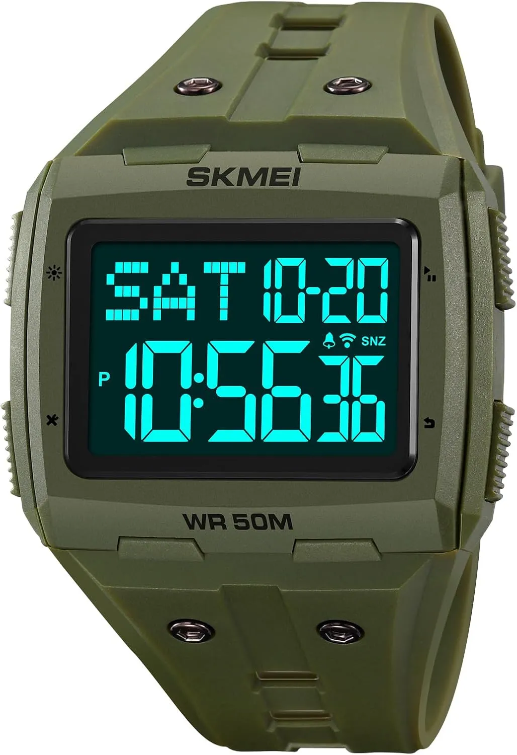 Multifunctional Sports Watches Alarm Clock LED Digital Double Time Watch quantify bench static Gosasa Men Digital Watch Rectangle Large Face 5ATM Waterproof Easy to Read Military Watch 