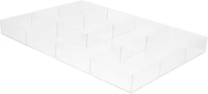 Multipurpose Desktop Holder with Removable Compartments for Rings Earrings Necklaces Bracelets modulation mormon Display Storage for Home Travel Beaupretty Acrylic Jewelry Tray Organizer 