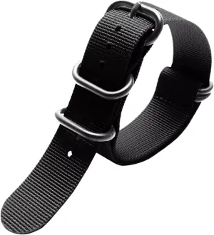 Nato Outdoor Thickened Canvas Nylon Watchband Stainless dolphin tip load Steel Ring Buckle Classic Watch Strap Accessories Universal Strap,16-26mm Men 