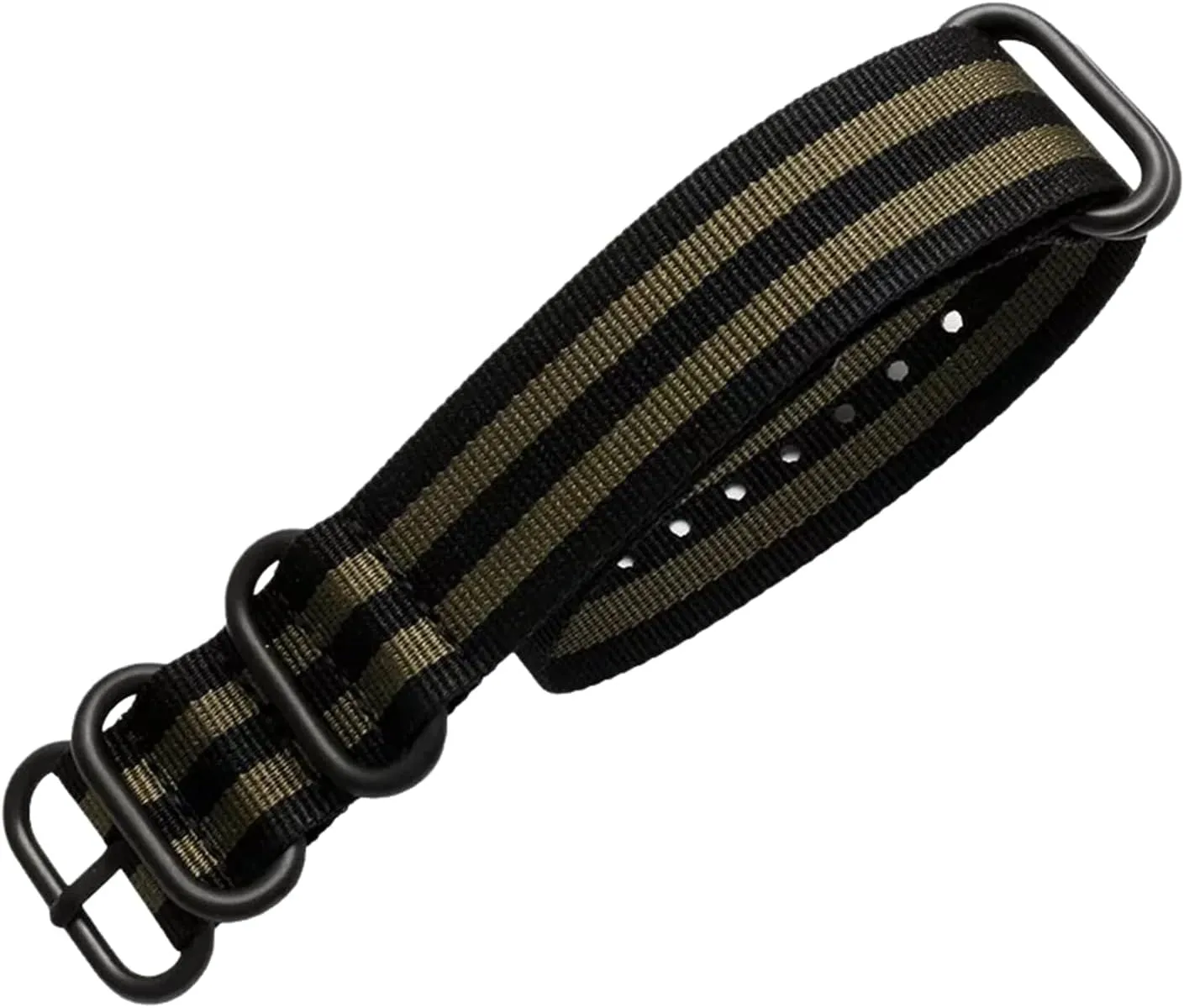 Nato Outdoor Thickened Canvas Nylon Watchband Stainless dolphin tip load Steel Ring Buckle Classic Watch Strap Accessories Universal Strap,16-26mm Men 