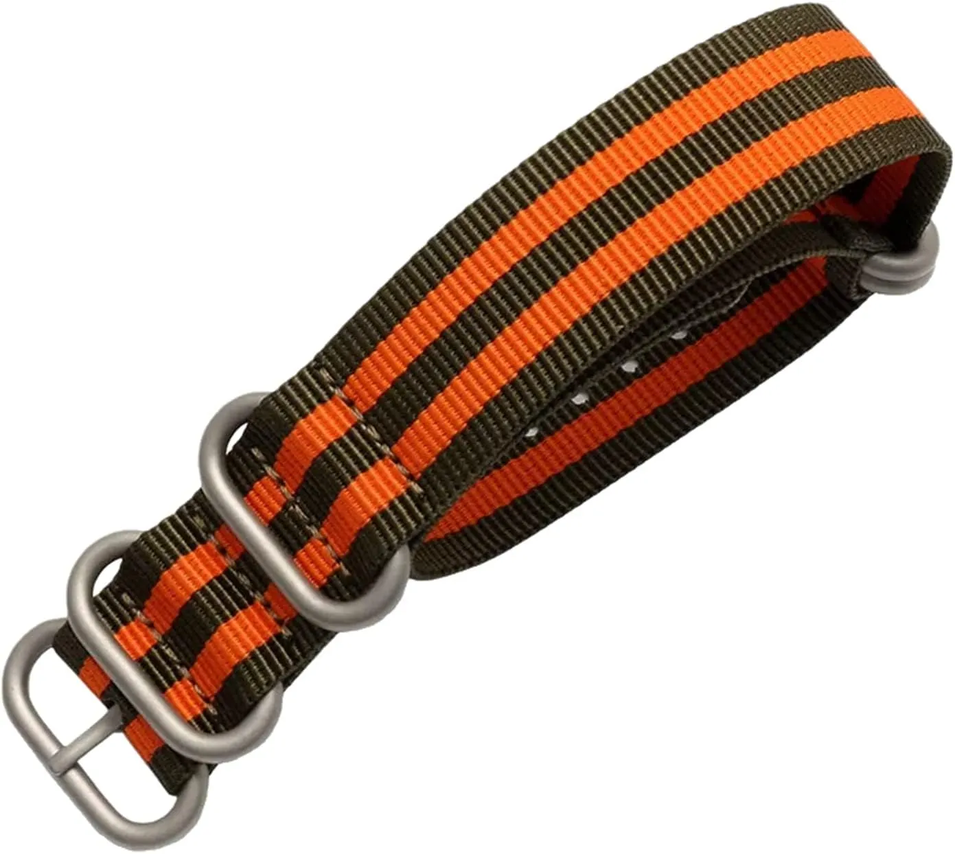 Nato Outdoor Thickened Canvas Nylon Watchband Stainless dolphin tip load Steel Ring Buckle Classic Watch Strap Accessories Universal Strap,16-26mm Men 