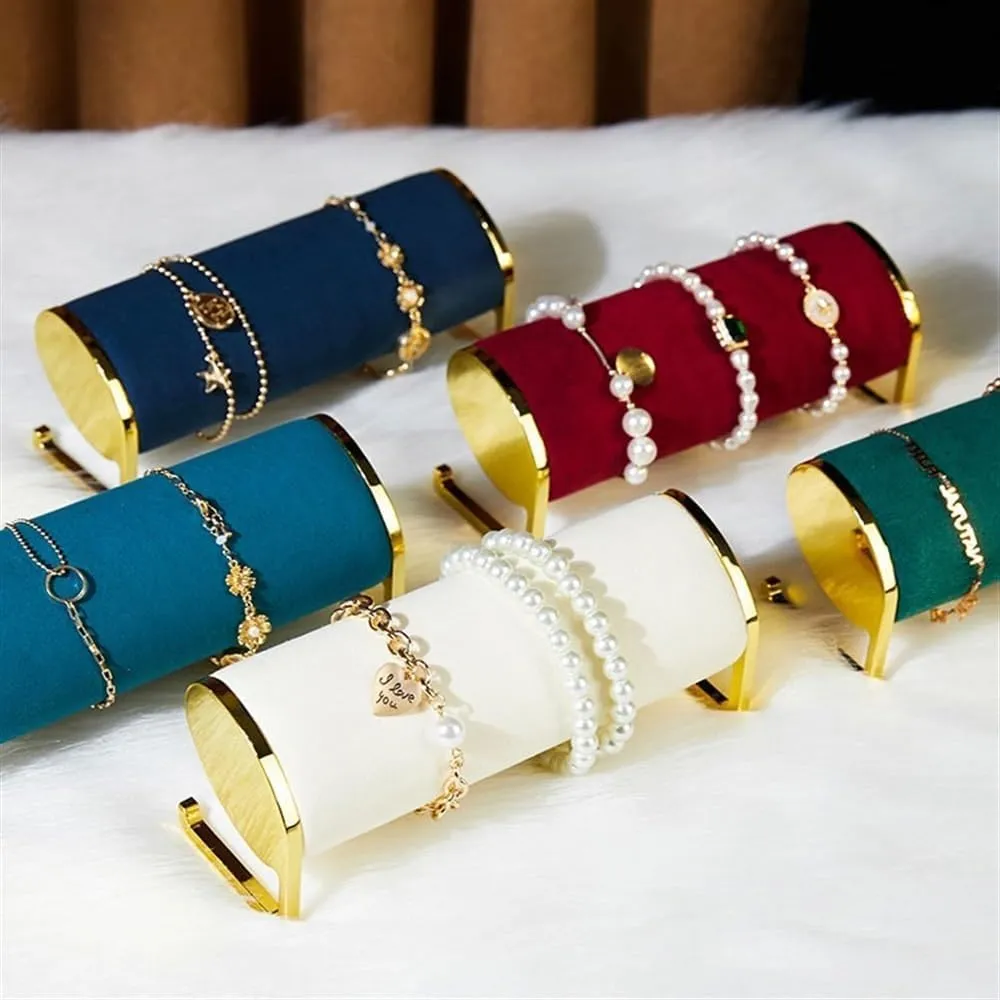 Necklace & Earring Organizer(White) Jewelry Display Stand High-Grade Counter Velvet Window with Jewelry Display Props Watch creep incubation Bracelet Bracelet Jewelry Storage Racks 