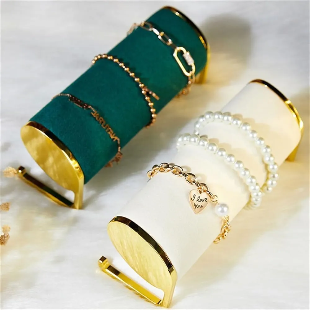 Necklace & Earring Organizer(White) Jewelry Display Stand High-Grade Counter Velvet Window with Jewelry Display Props Watch creep incubation Bracelet Bracelet Jewelry Storage Racks 