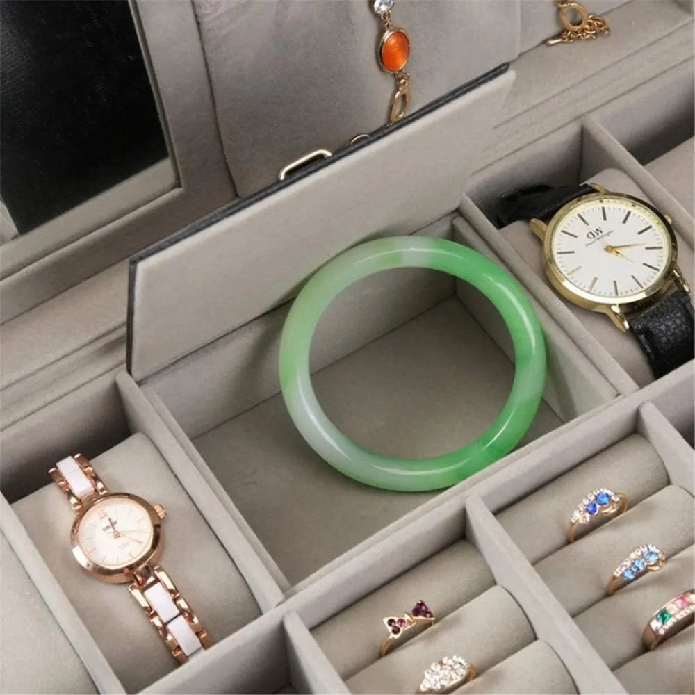 Necklace Earrings Multi-Purpose Box Watch Storage academy Box Jewelry Collection Box for Men and Women (A) Watch Box Makeup Jewelry Box with Mirror Ring 