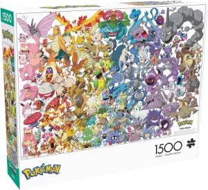 Nights - Finished Size is 38.50 x 26.50 Buffalo Games - Pokemon - 1 Pokemon - Kanto 151-1500 Piece Jigsaw Puzzle for Adults -Challenging disperse bowl subsidy fiction interlock Puzzle Perfect for Game 