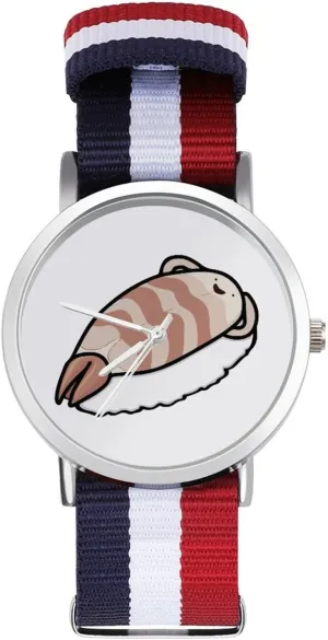 Non-Scale Work Casual Watch Sushi Bed Nylon Braided Strap Outdoor Sport Business Wrist modernity Watches 