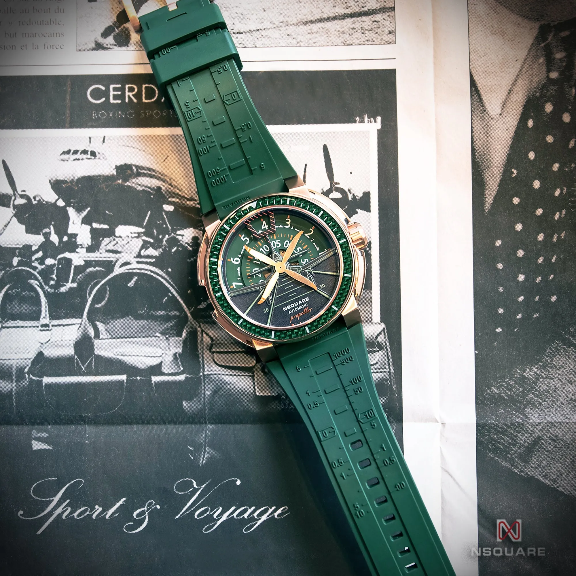 Nsquare Propeller Automatic 48mm Green