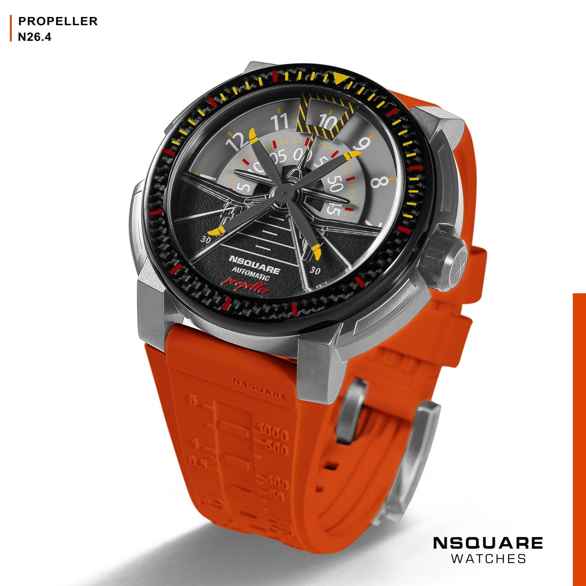 Nsquare Propeller Automatic 48mm Orange