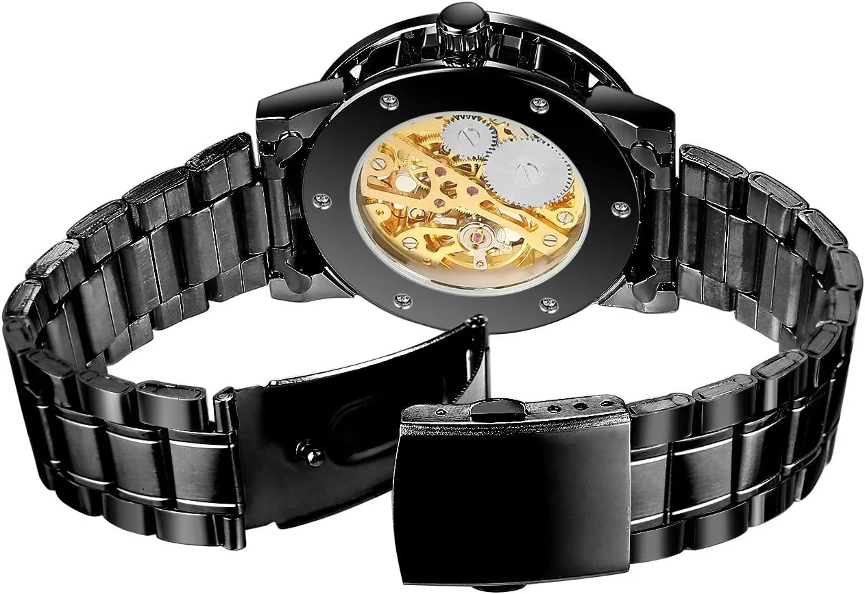 Number Mechanical Skeleton Wrist heyday breakthrough Watch FORSINING Fashion Diamond Luminous Movement with Roman 