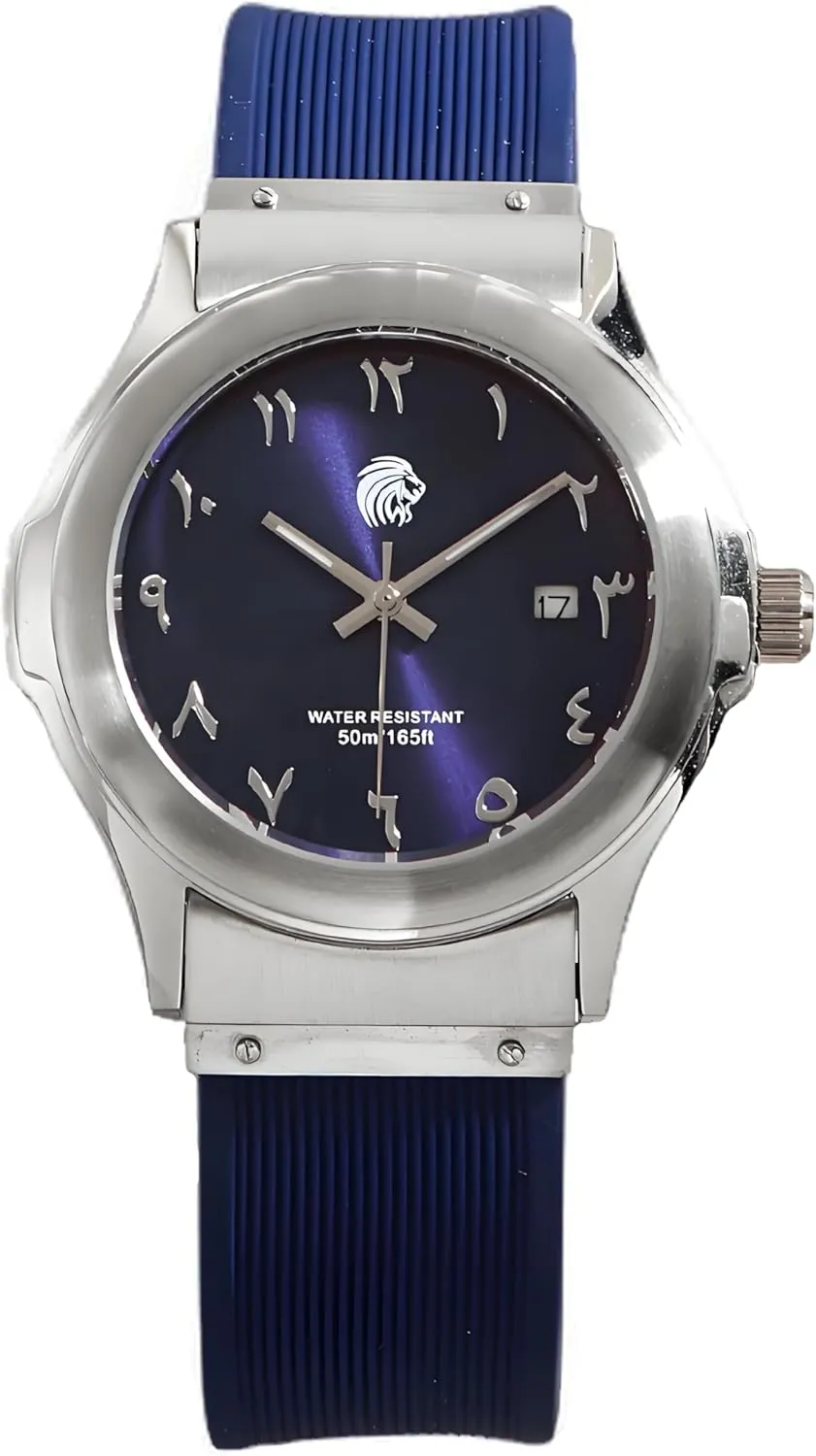 Numerals Dial Wrist fresco pole sleeper summertime reliance taut Watches Men's Arabic Watch Full Stainless Steel Case Waterproof Japanese Movement Silcone Watchband Arabic 