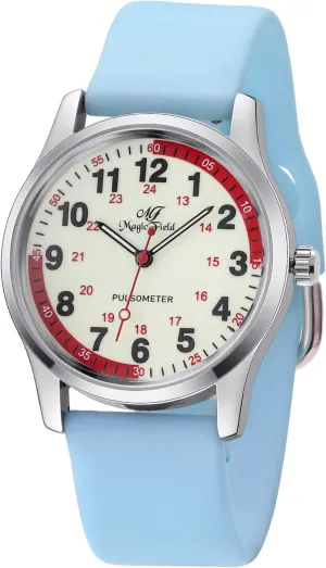 Nurse Doctors Medical Professionals empathy pinch tread beneficial rival France Students Men Women Unisex Easy to Read Luminous Dial Second Hand Watch for Nurses Water Resistant Silicone Strap Nurse Watch for 