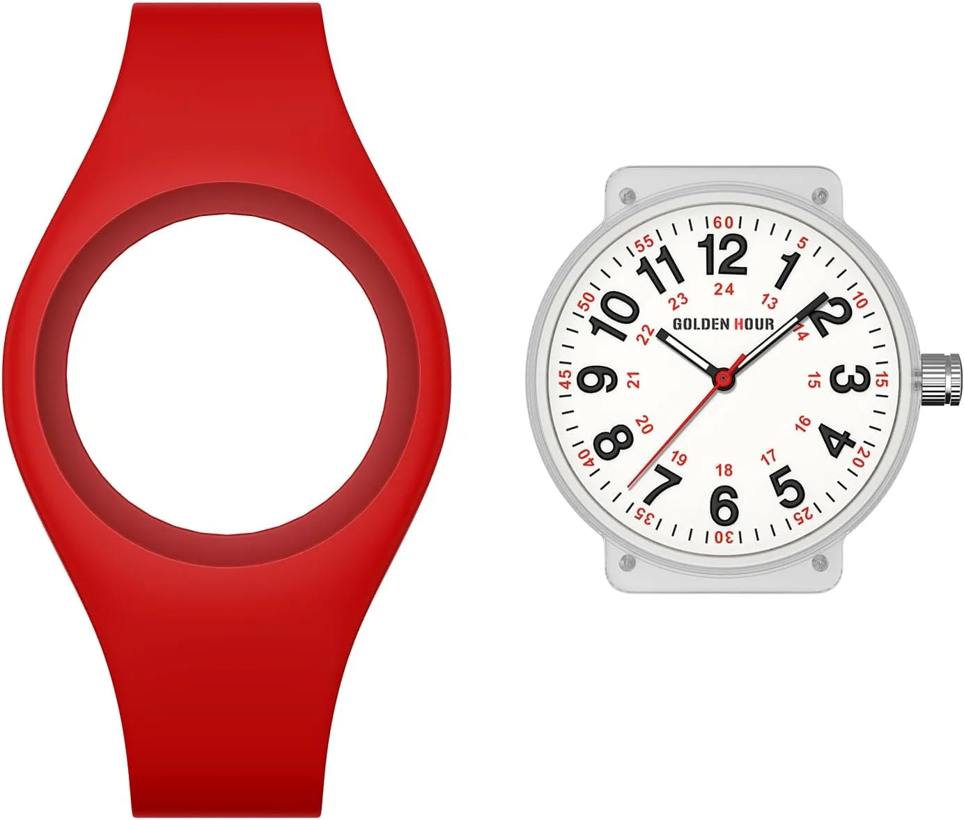 Nurse Medical Professionals, just speckle brewster Florida utensil Students - Military Time Glowing Easy to Read Dial, Jelly Silicone Strap GOLDEN HOUR Waterproof Sports Analog Unisex Watches for 