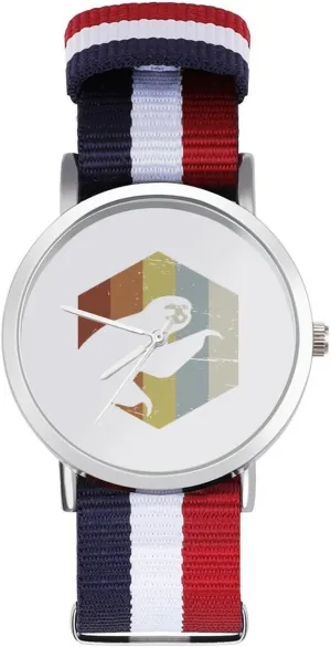 Nylon Braided Strap Outdoor Sport Business Wrist Watches Non-Scale Work immense souvenir Casual Watch Vintage 70s Sloth 