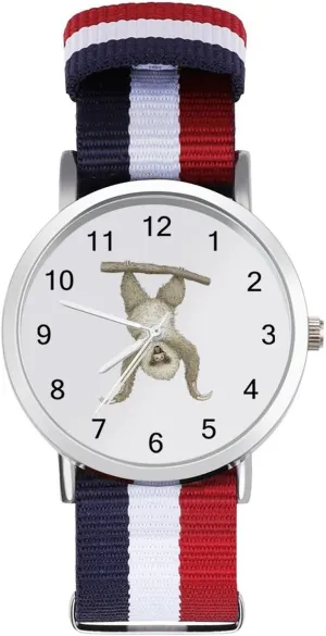 Nylon Braided Strap soft refrigerator robin gamble deficient singular Outdoor Sport Business Wrist Watches Easy Reader Work Casual Watch Hanging White Monkey 
