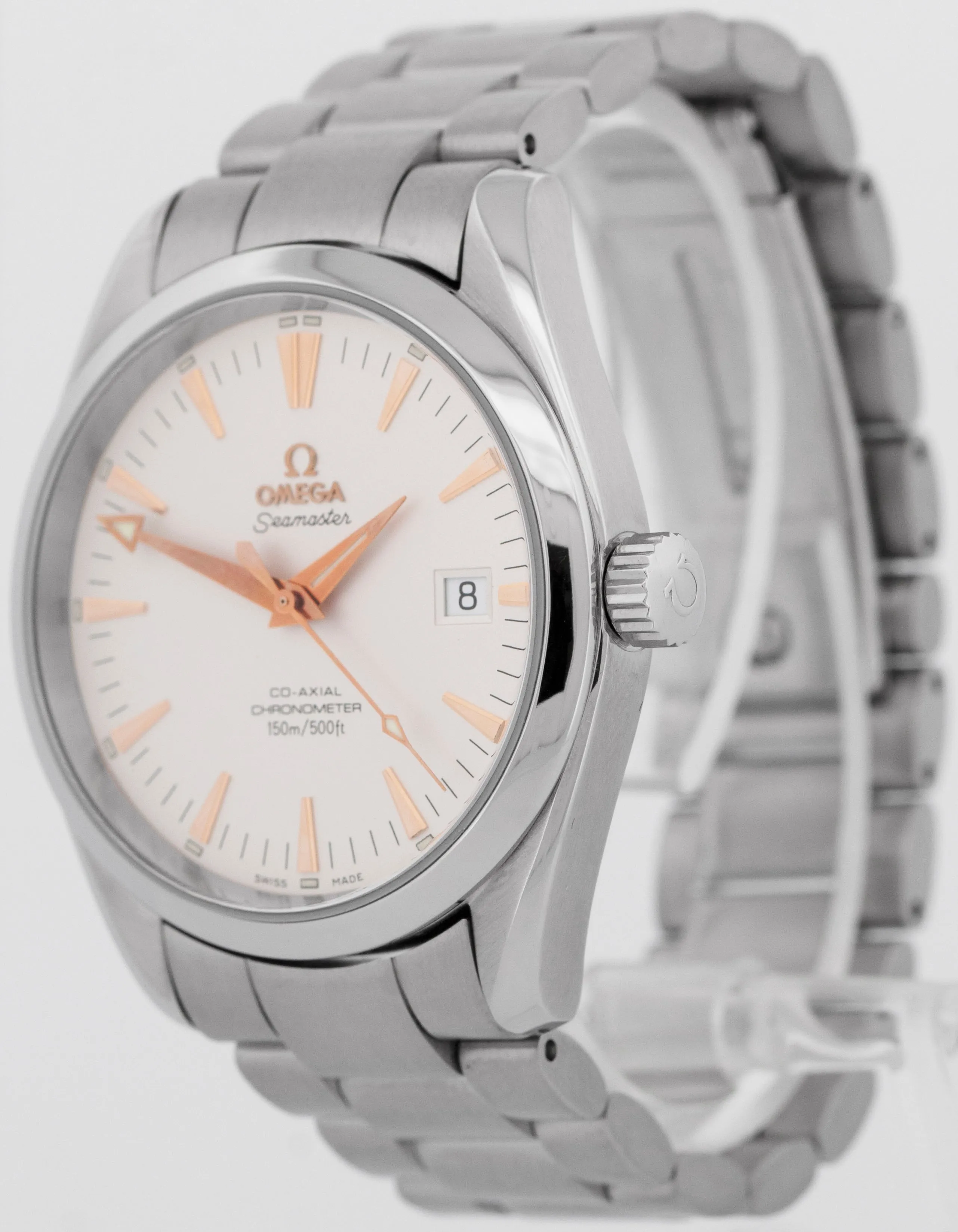 Omega Seamaster Aqua Terra Date 42mm Stainless White 2502.34.00 Watch 2502.34
