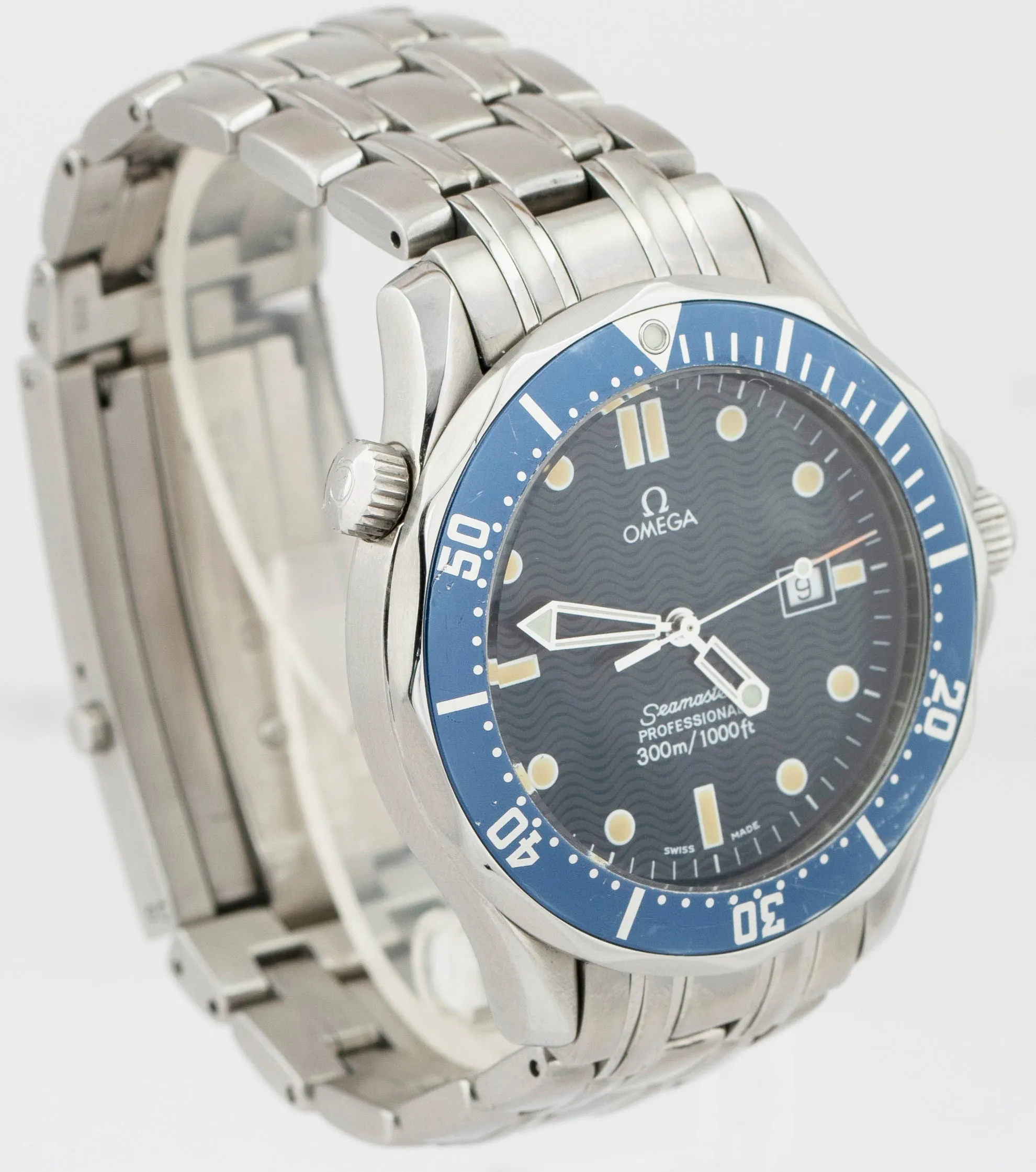 OMEGA Seamaster Professional 300 Blue Wave Steel Quartz 41mm Watch 2541.80 BOX