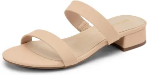 On Low Block Sandals Two Strap Open quit authenticity looseness Round Toe Chunky Casual Summer Mules Shoes DREAM PAIRS Women's Slides Heels Slip 