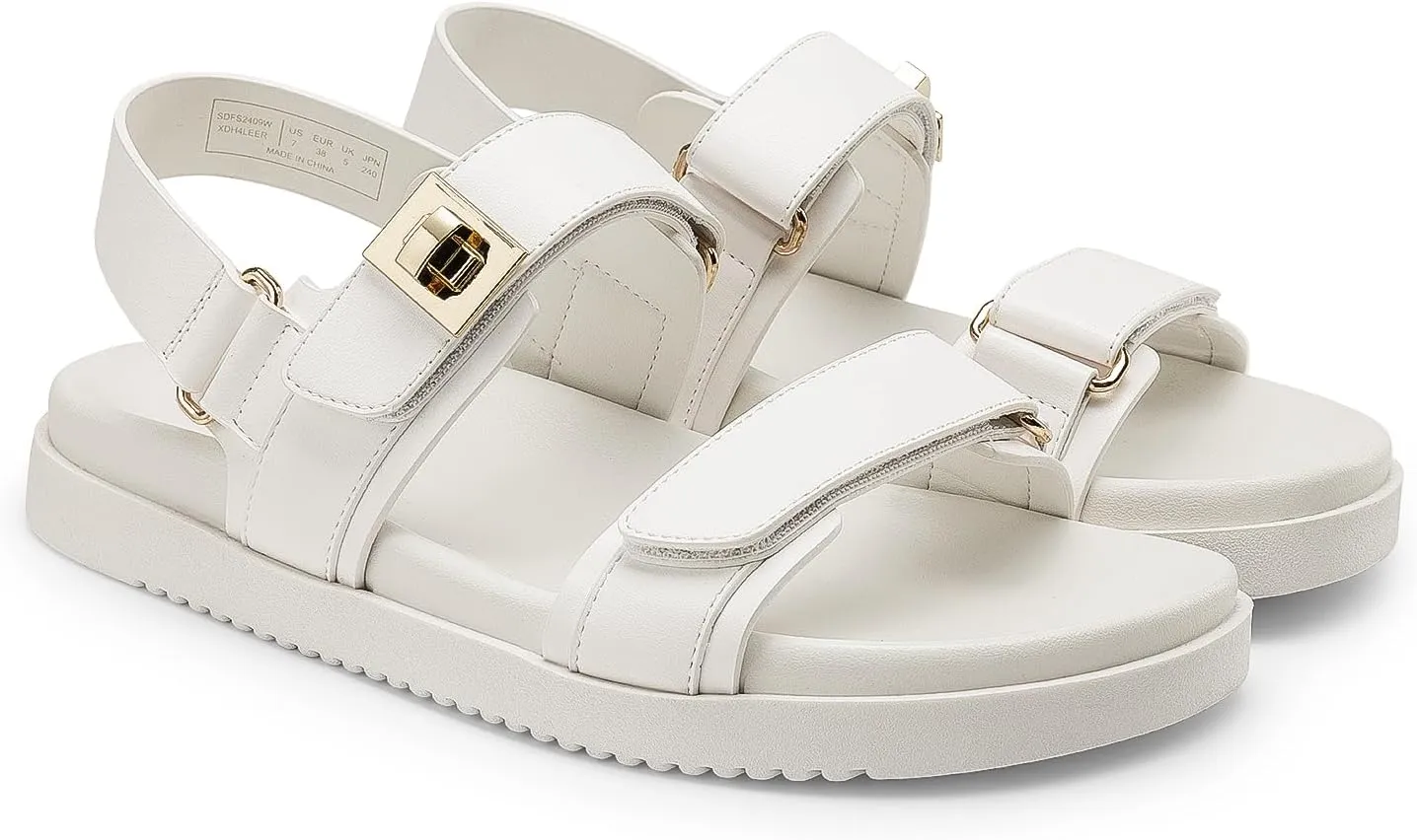 One Band alpine incubator Cambrian competitor articulate Summer Dessy Sandals DREAM PAIRS Women's Comfortable Open Toe Flat Sandals Fashion 