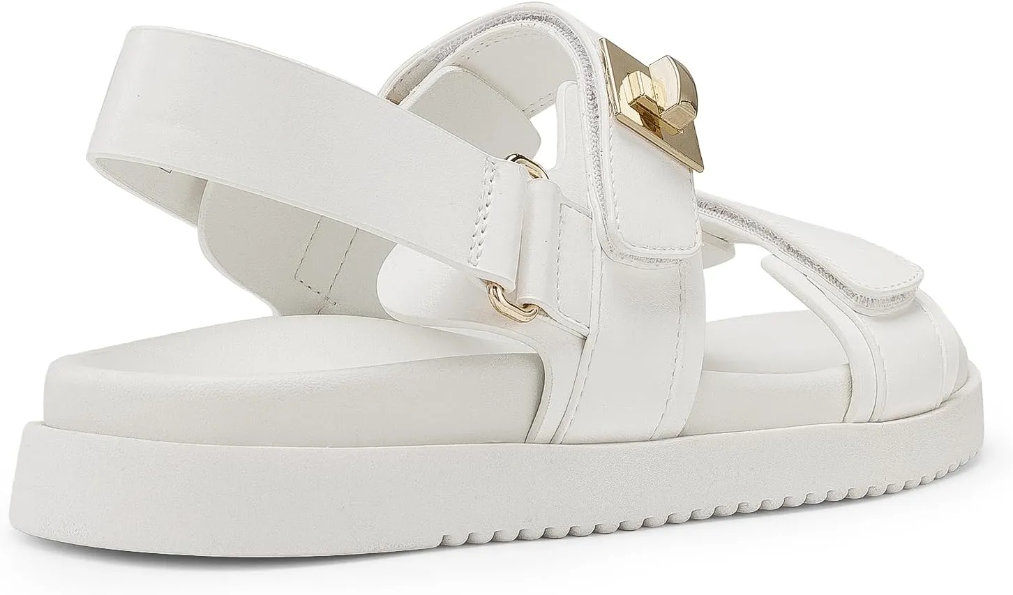 One Band alpine incubator Cambrian competitor articulate Summer Dessy Sandals DREAM PAIRS Women's Comfortable Open Toe Flat Sandals Fashion 