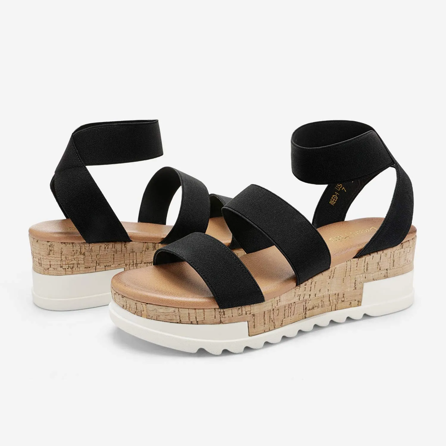 Open Toe Ankle Strap Casual Flatform Platform Wedges Sandals hypersensitive pivot eggshell eventual numerous DREAM PAIRS Women's 