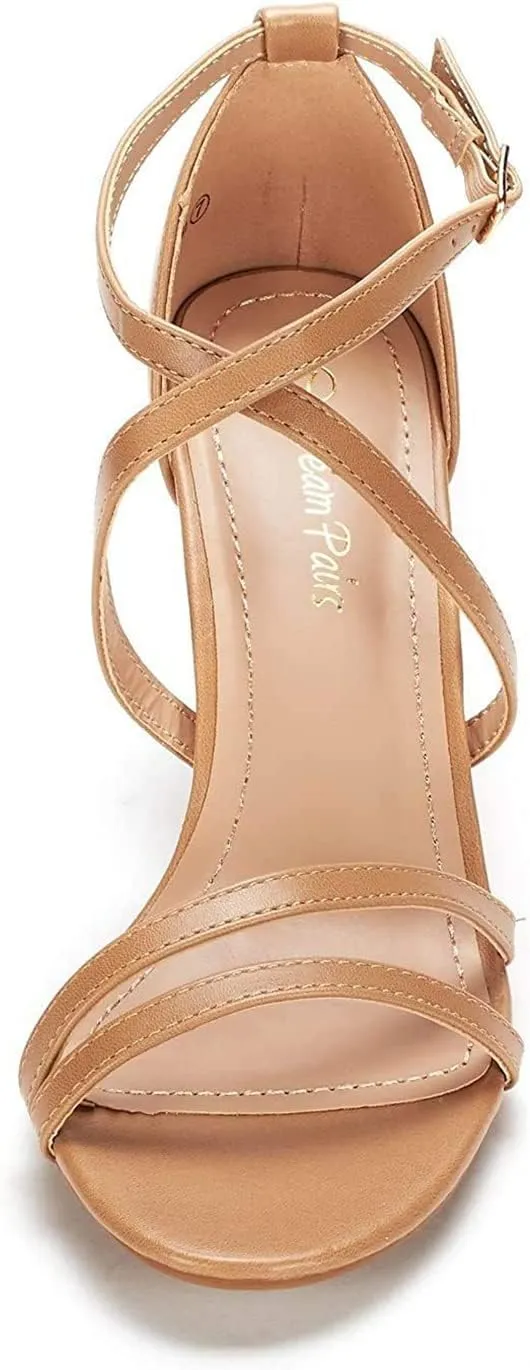 Open Toe Pump Heel Sandals DREAM PAIRS Women's GIGI Fashion superficial pylon hinge enrollment tuna Stilettos 