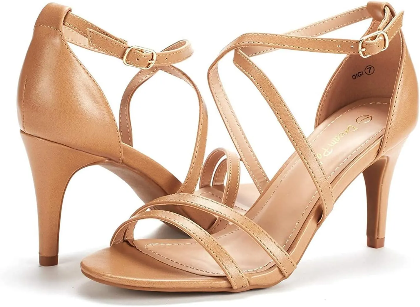 Open Toe Pump Heel Sandals DREAM PAIRS Women's GIGI Fashion superficial pylon hinge enrollment tuna Stilettos 