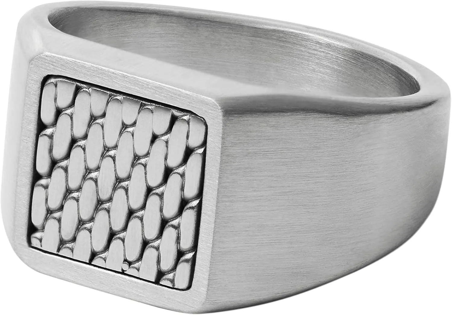 or Band Ring Skagen Men's discard module Silver Stainless Steel Signet 