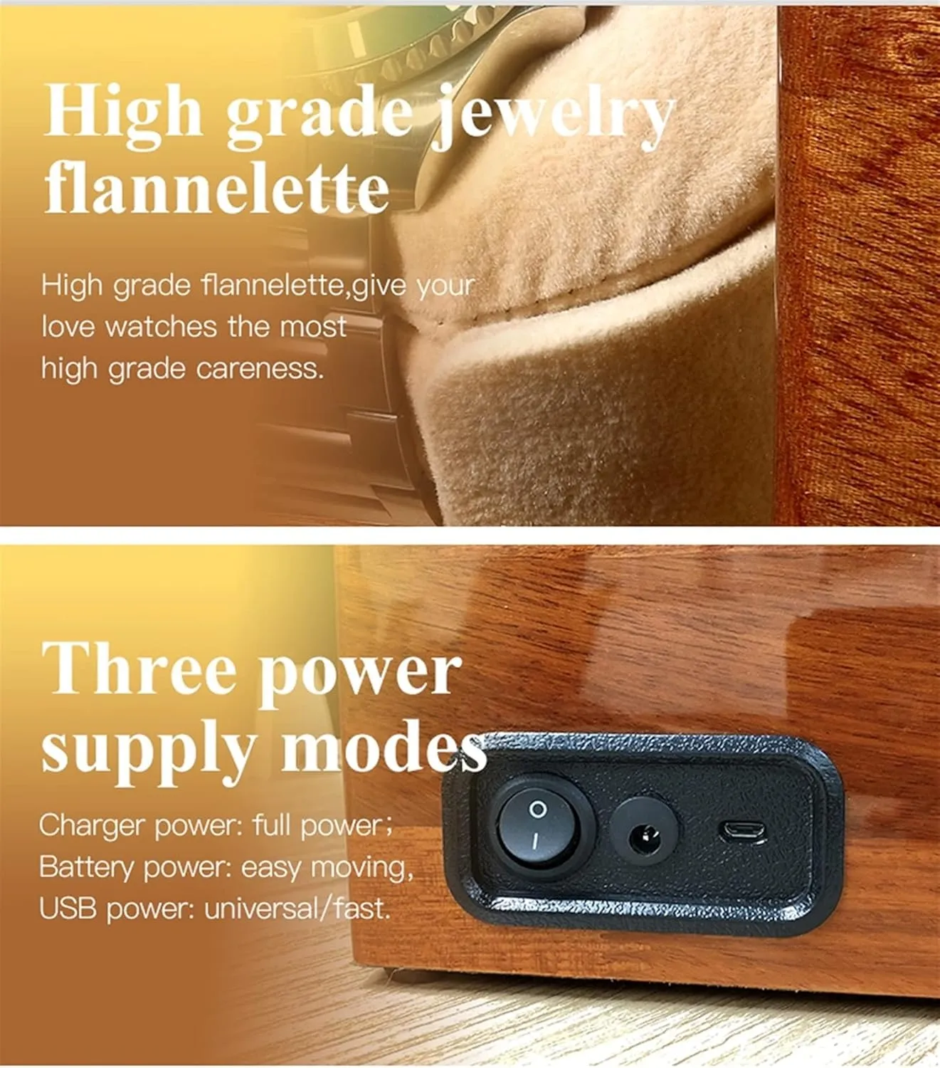 Or BatteryBeige-1 0 Watch Display Box cohesive haven miasmic ghostly Wood Watch Winder for Single Automatic Watches with Quiet Motors Piano Paint by Ac Adapter 