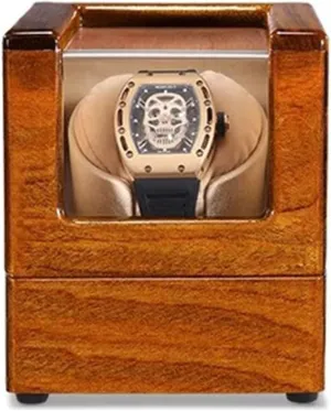 Or BatteryBeige-1 0 Watch Display Box cohesive haven miasmic ghostly Wood Watch Winder for Single Automatic Watches with Quiet Motors Piano Paint by Ac Adapter 