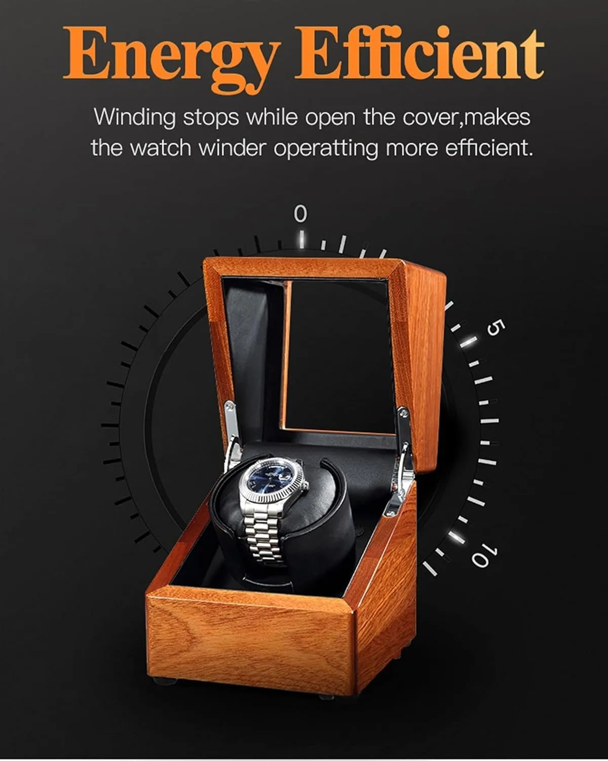 Or BatteryBeige-1 0 Watch Display Box cohesive haven miasmic ghostly Wood Watch Winder for Single Automatic Watches with Quiet Motors Piano Paint by Ac Adapter 