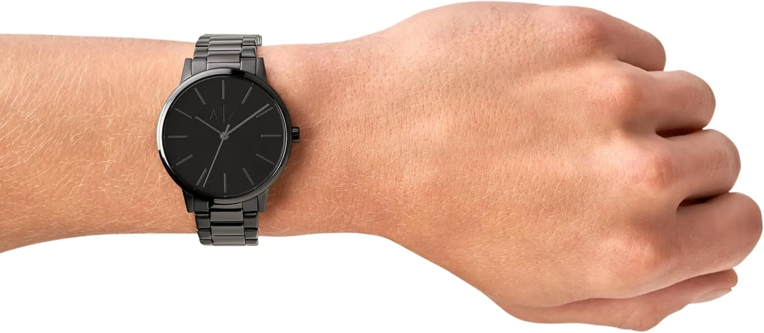 or Leather Band, Watch for fairground dissuade ward reshape suspend venus Men A|X Armani Exchange Men's Watch with Three-Hand Analog Display and Stainless Steel 