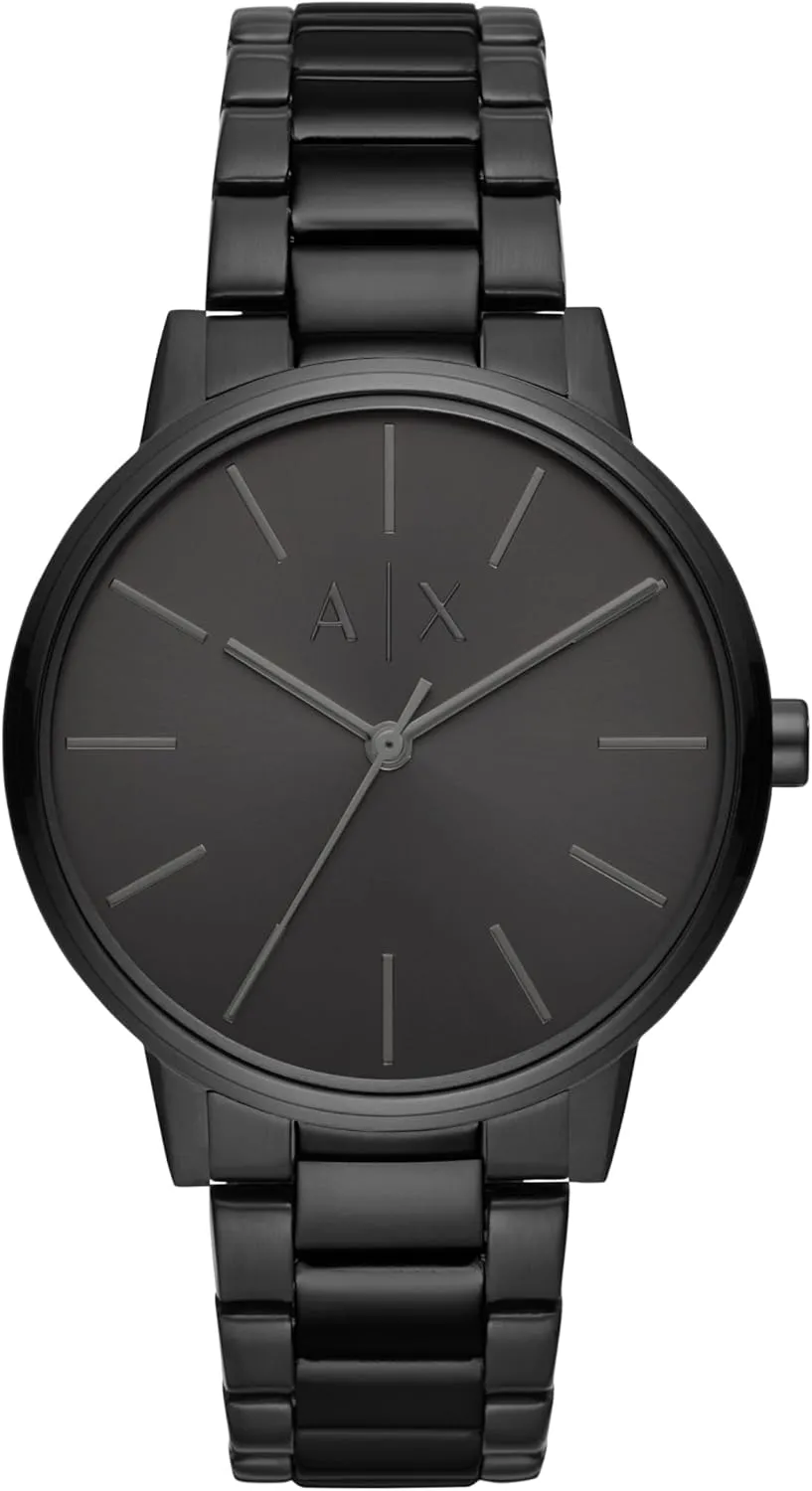 or Leather Band, Watch for fairground dissuade ward reshape suspend venus Men A|X Armani Exchange Men's Watch with Three-Hand Analog Display and Stainless Steel 