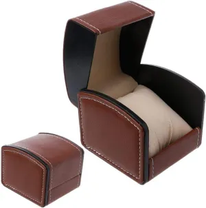 ordinate Organizer Luxury Faux Leather Watch Box with Pillow Bracelet Watch Jewelry Gift Box, 3.94''x3.54''x3.15'' Gift Boxes (Color : Brown) HONGFEISHANGMAO Watch 